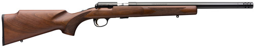 Browning T-Bolt Target 17 HMR, 16.5" Barrel, Satin Black Walnut, Muzzle Break, Black Rec, 10rd