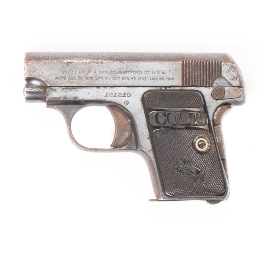 COLT M1908 VEST POCKET HAMMERLESS .25 ACP SEMI AUTO HANDGUNS