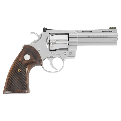 Colt Python Target 357 Magnum, 4.25" Barrel, Stainless Steel, Walnut Grip, 6rd