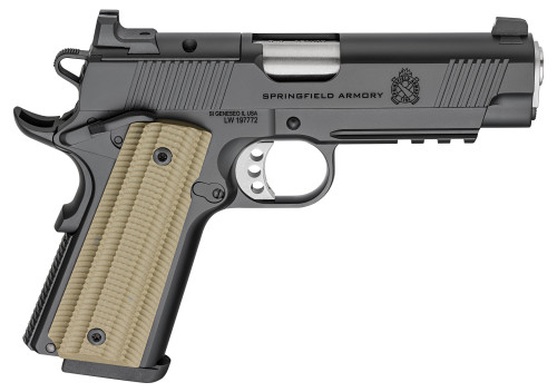 Springfield Operator 9mm, 4.25" Barrel, Black Cerakote, Green G10 Grip, 9rd